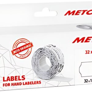 METO Étiquette pour étiqueteuse de prix, 32 x 19 mm, blanc