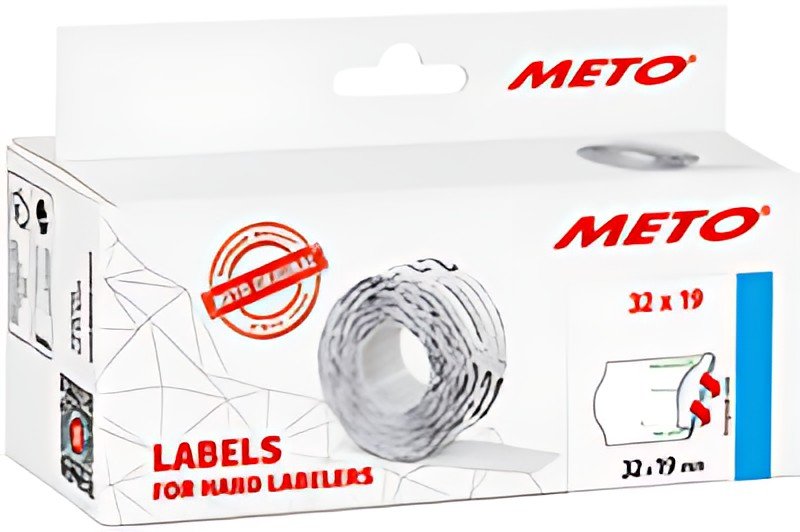 METO Étiquette pré-imprimée pour étiqueteuse, 32 x 19 mm