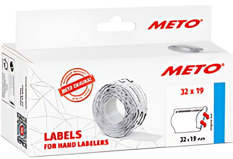 METO Étiquette pré-imprimée pour étiqueteuse, 32 x 19 mm