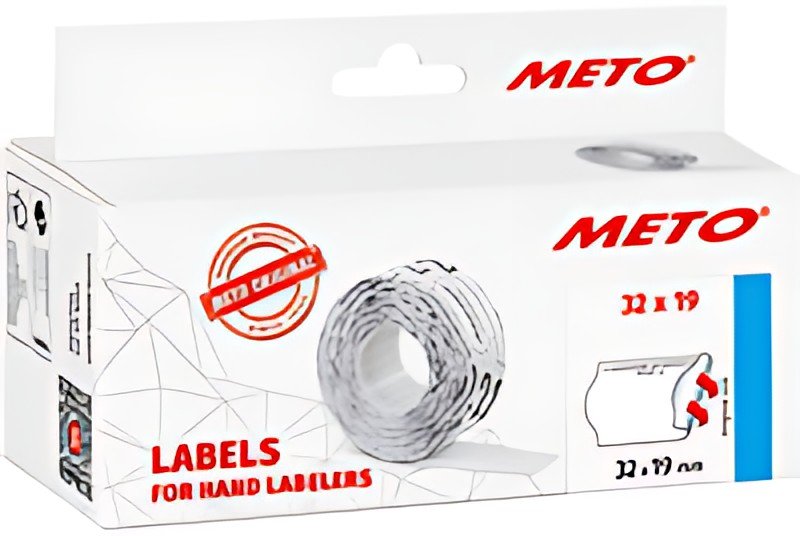 METO Étiquette pré-imprimée pour étiqueteuse, 32 x 19 mm