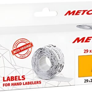 METO Étiquette pour étiqueteuse de prix, 29 x 28 mm, orange