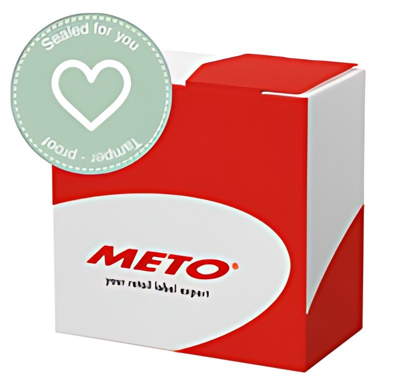 METO Etiquette autocollante "Herz - Sealed for you"