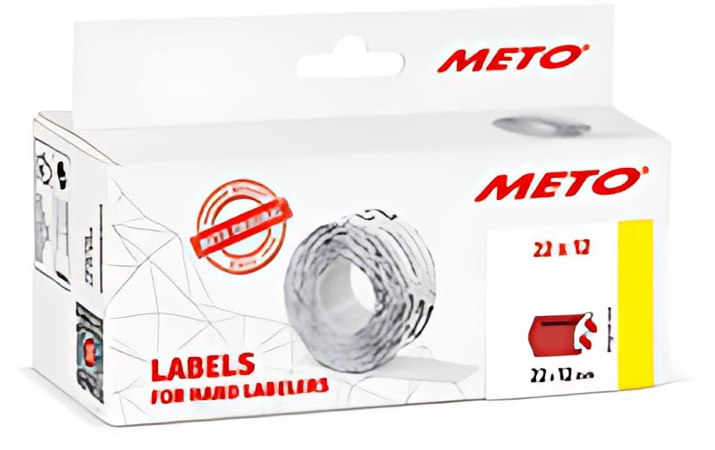 Étiquettes pré-imprimées METO pour étiquettes de prix, 22 x 12 mm