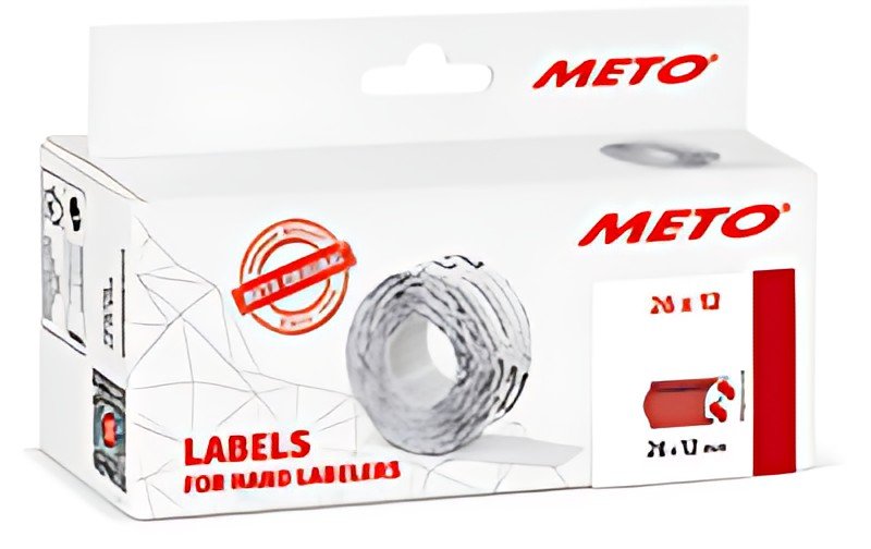 Étiquettes pré-imprimées METO pour étiquettes de prix, 26 x 12 mm