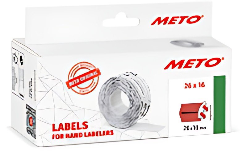 Étiquettes pré-imprimées METO pour étiquettes de prix, 26 x 16 mm