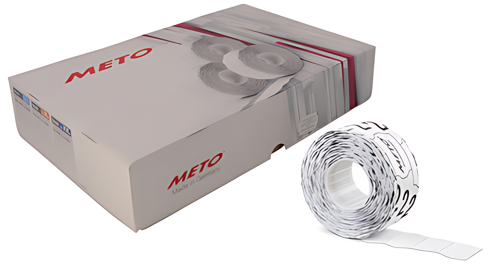 METO Étiquette pour étiqueteuse de prix, 26 x 16 mm, blanc
