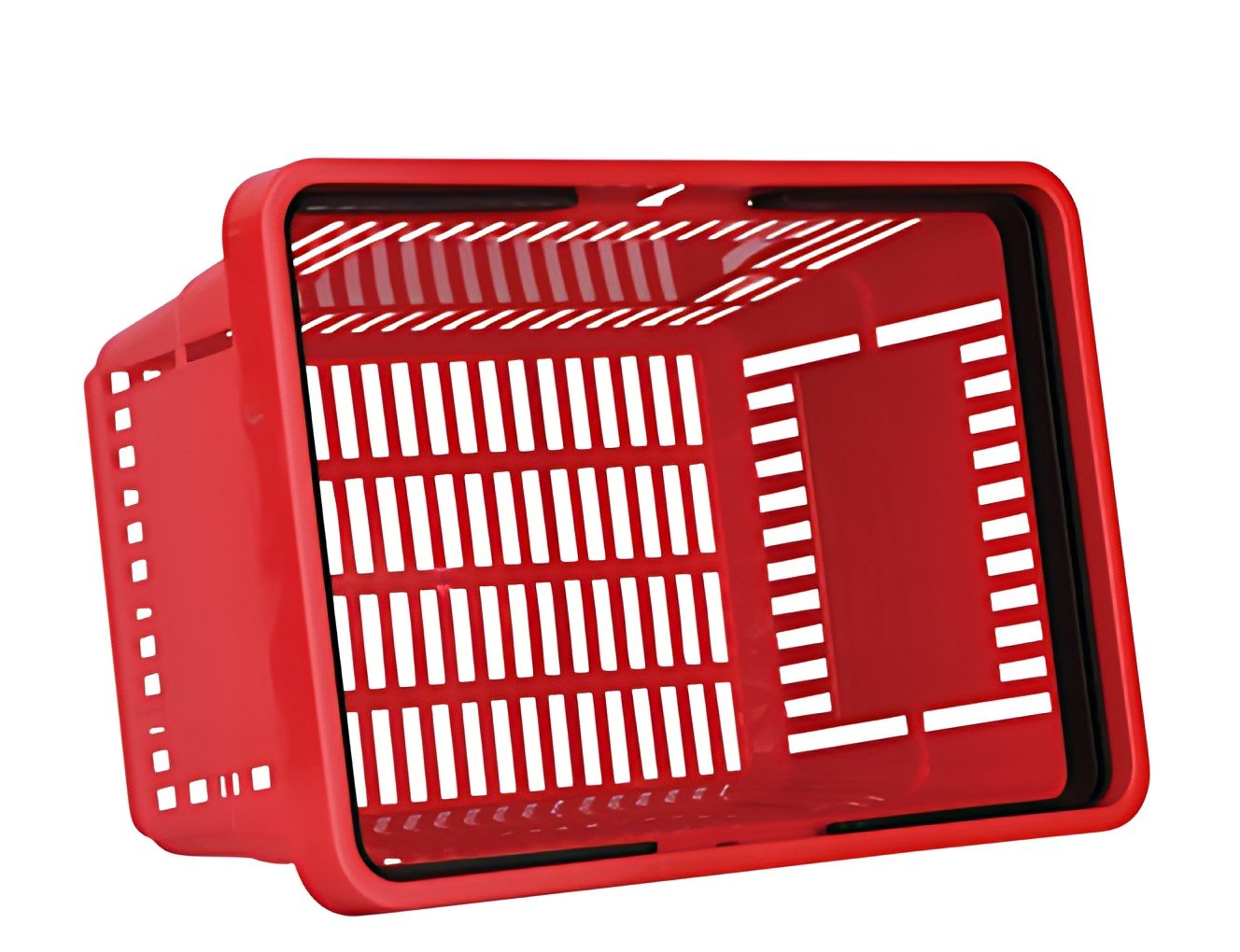METO Panier à provisions avec poignées, 22 litres, rouge