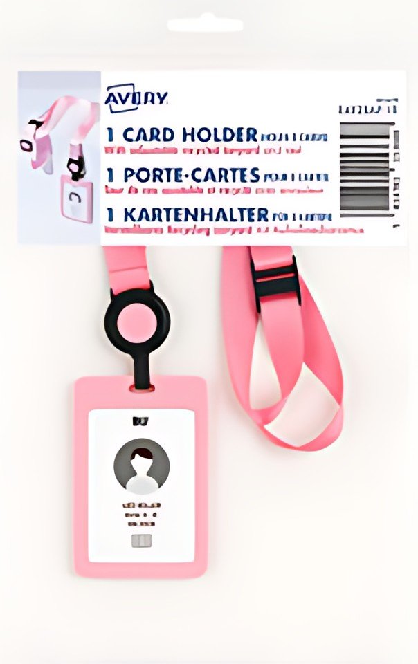 AVERY Porte-carte avec tour de cou, rose pastel