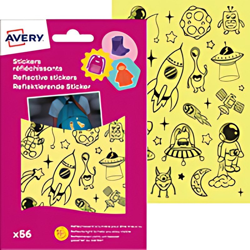 AVERY Sticker réfléchissant "Space", argent