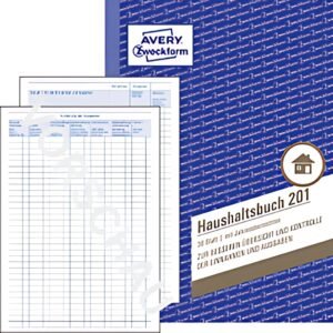 AVERY Zweckform Formularbuch "Haushaltsbuch", A5, 36 Blatt