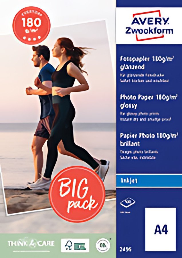 AVERY Zweckform Papier photo jet d'encre EVERYDAY, 180 g/m2