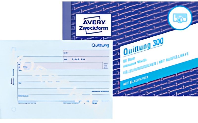 Carnet de formulaires AVERY Zweckform "Reçu", A6 paysage, 50 feuilles
