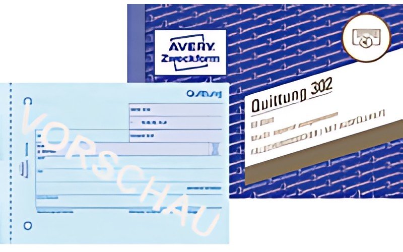 Carnet de formulaires AVERY Zweckform "Reçu avec preuve de TVA"