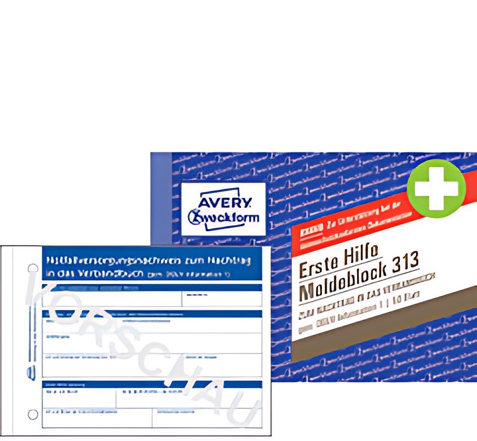 Bloc de messages de premiers secours AVERY Zweckform 313, DIN A6 paysage