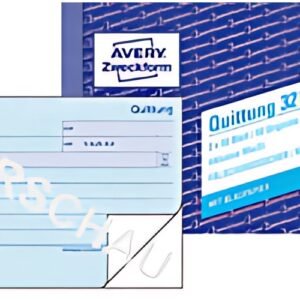 Carnet de formulaires AVERY Zweckform "Reçu", A6 paysage, 2x50 feuilles