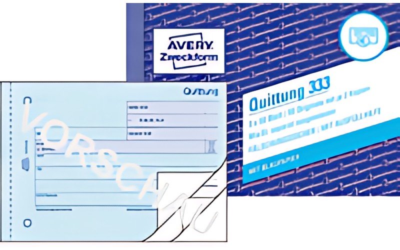 Carnet de formulaires AVERY Zweckform "Reçu avec preuve de TVA"