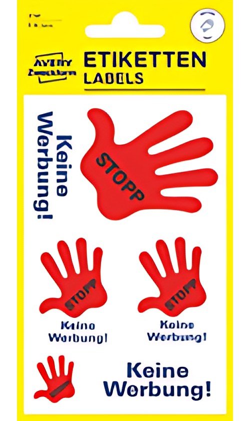 AVERY étiquette de signalisation "Stop - Keine Werbung"