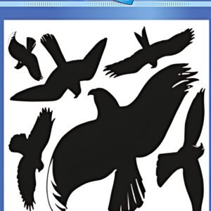 ZDesign HOME Étiquette d'oiseau pour fenêtre, noir