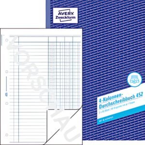 Livre de formulaires AVERY Zweckform "Cahier à 4 colonnes"