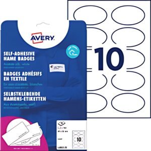 AVERY Zweckform Etiquette pour badge, 85 x 50 mm, ovale