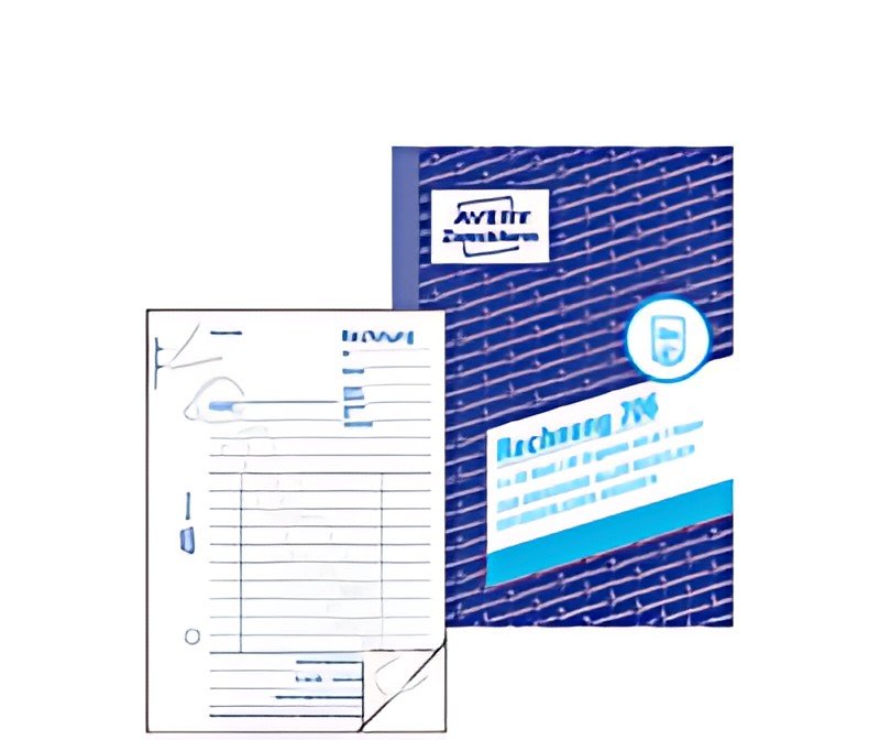 Carnet de formulaires AVERY Zweckform "Facture", A6, 2 x 50 feuilles