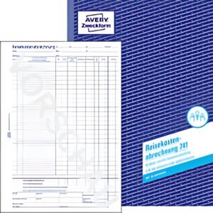 AVERY Purpose Form Form Book « Rapport de frais de voyage », A4