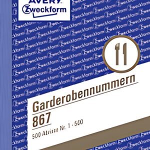 AVERY Zweckform bloc de numérotation "numéro garderobe",