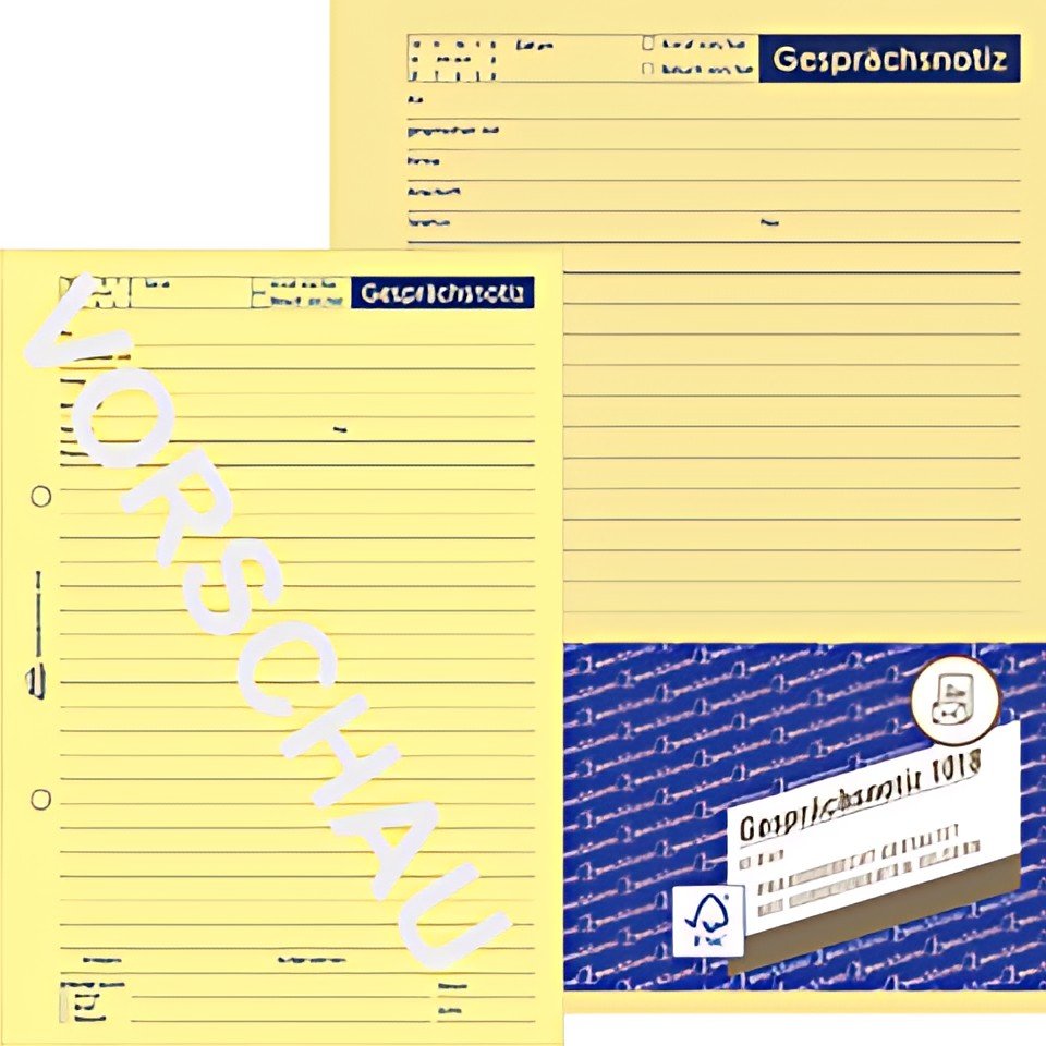 Carnet de formulaires AVERY Zweckform "Note de conversation", A5, 50 feuilles