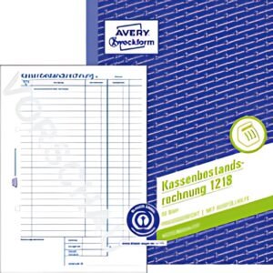 Carnet de formulaires AVERY Zweckform "Calcul du solde de trésorerie", A5