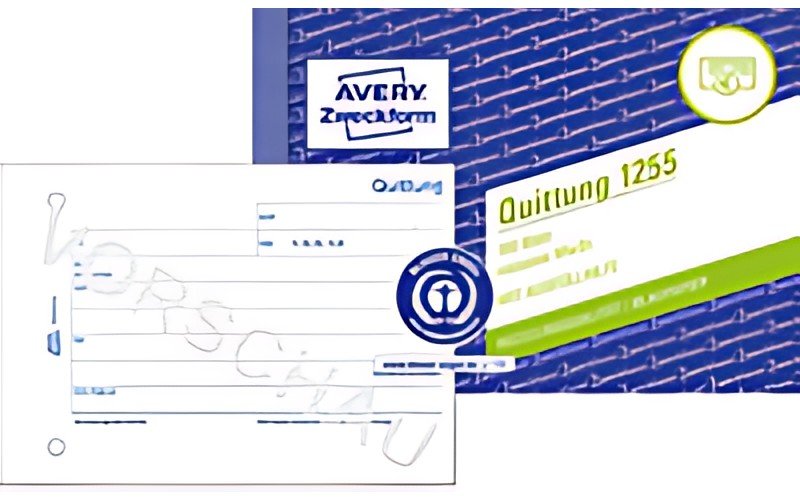 Livre de formulaires de recyclage AVERY Zweckform "Reçu, TVA incluse."