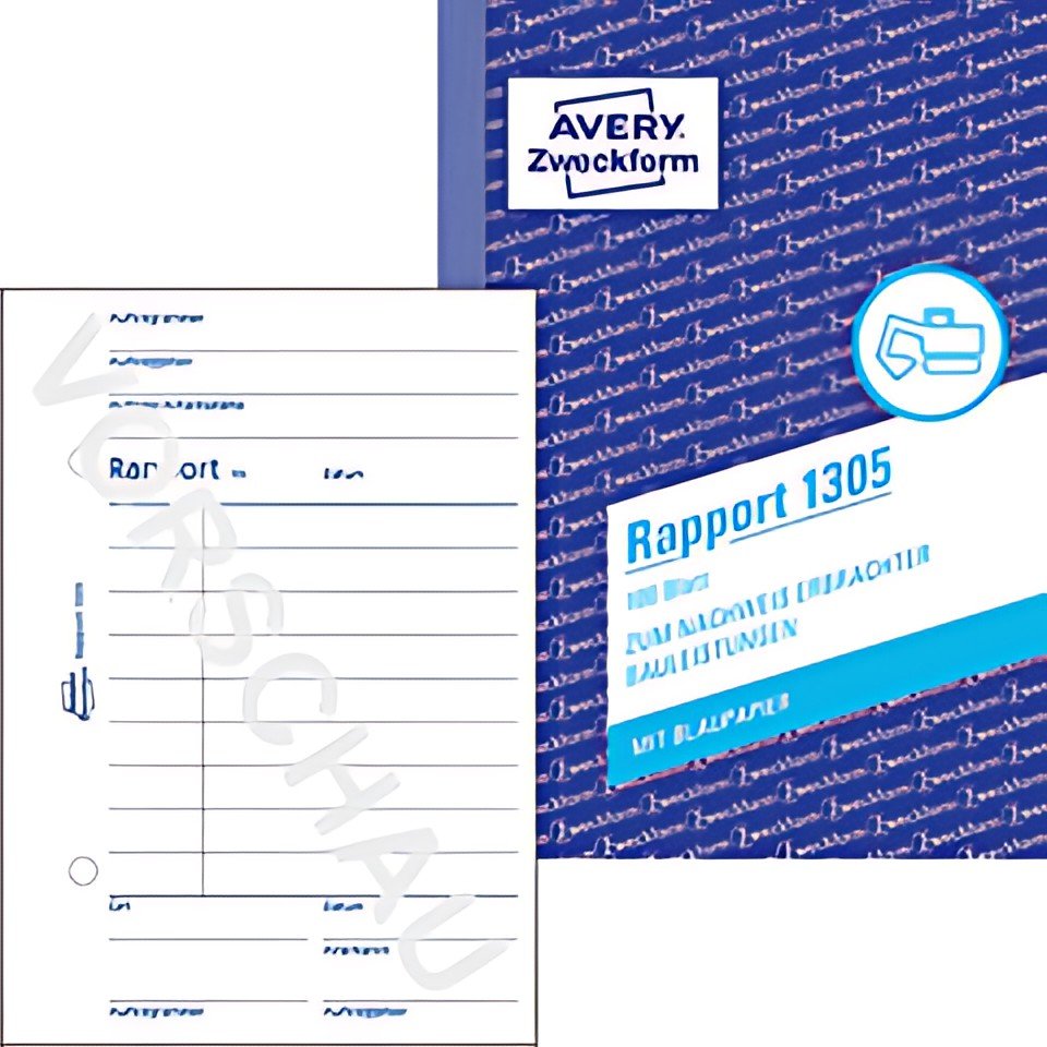 Carnet de formulaires AVERY Zweckform "Rapport", A6, 100 feuilles