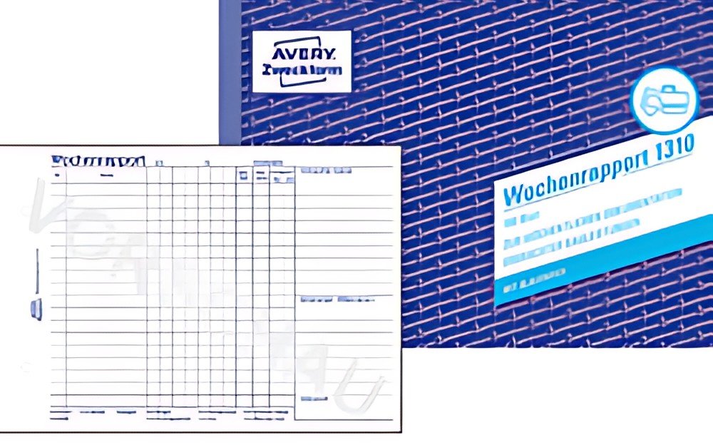 AVERY Zweckform formulaire "rapport hebdomadaire", A5 paysage