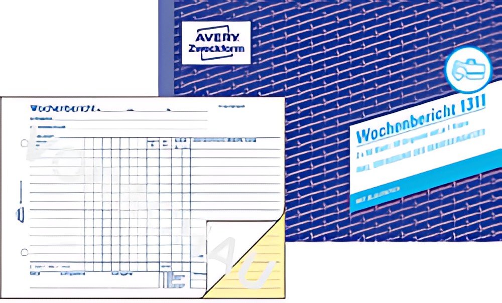 AVERY Zweckform formulaire "rapport hebdomadaire", A5 paysage