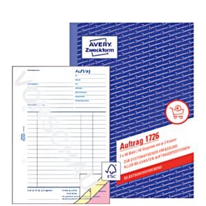 AVERY Zweckform Formularbuch "Auftrag", SD, A5, 3 x 40 Blatt