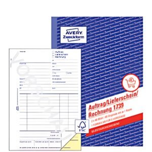 AVERY Zweckform Formularbuch "Auftrag/Lieferschein/Rechnung"