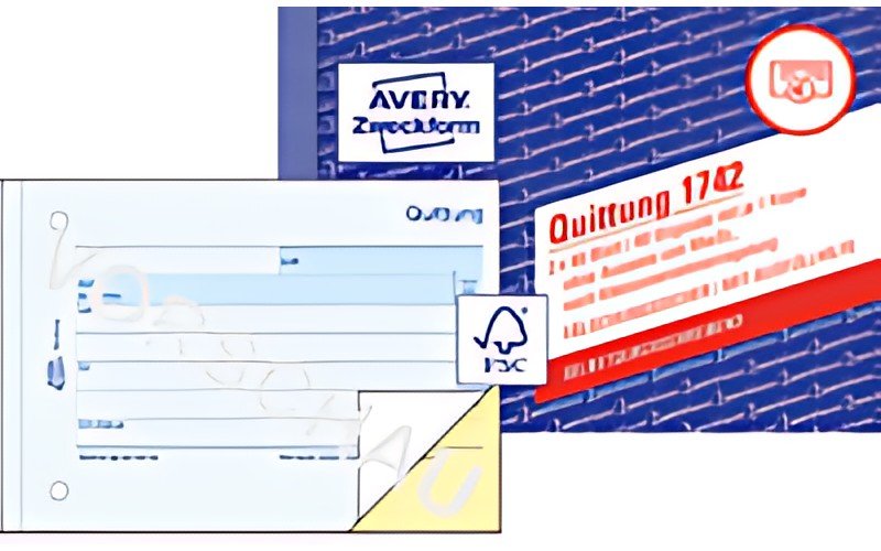 Carnet de formulaires AVERY Zweckform "Reçu" sans TVA, SD