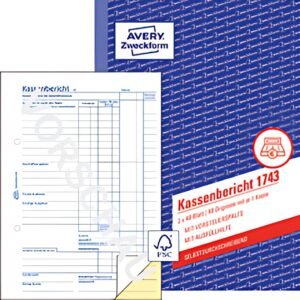 AVERY Zweckform formulaire rapport de caisse, SD, DIN A5