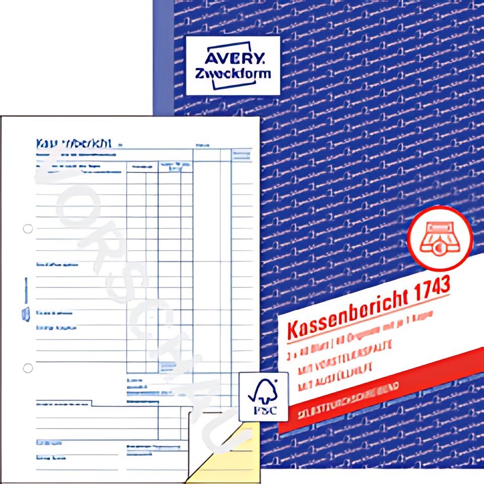 AVERY Zweckform formulaire rapport de caisse, SD, DIN A5