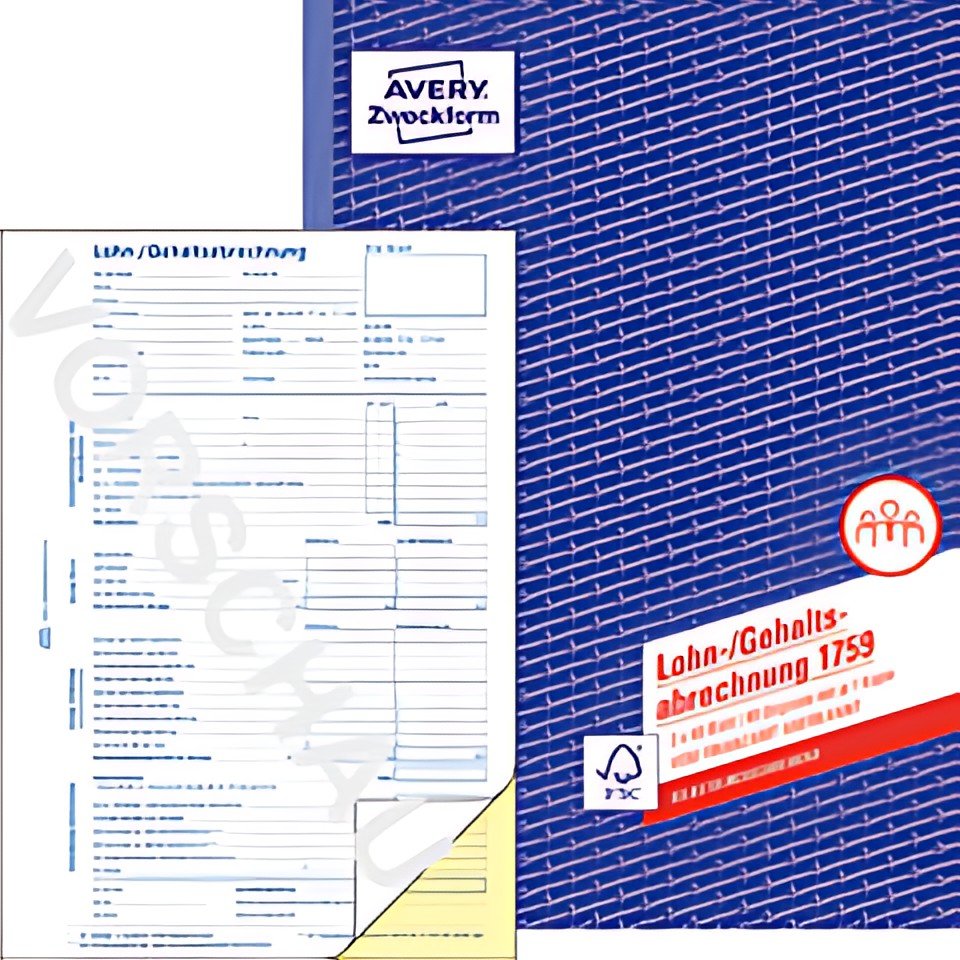 AVERY Zweckform Formularbuch "Lohnabrechnung", SD, A4
