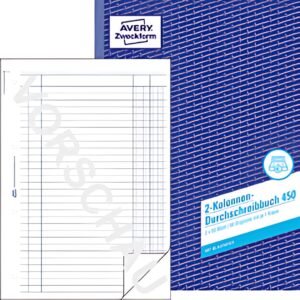 Livre de formulaires AVERY Zweckform "Livre carbone à 2 colonnes"