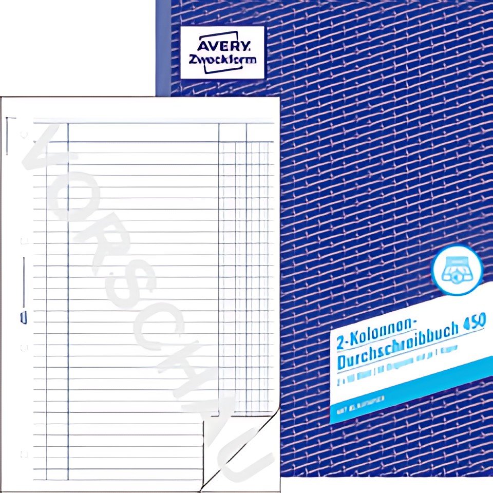 Livre de formulaires AVERY Zweckform "Livre carbone à 2 colonnes"
