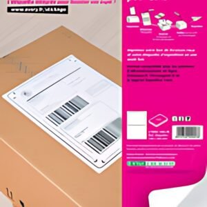 AVERY Etiquette intégrée Stick'NGo, 85 x 45 mm, blanc
