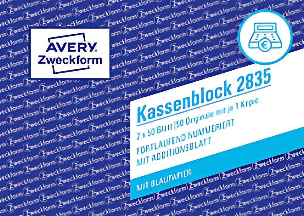 AVERY Zweckform formulaire livre "cash pad", 2 x 50 feuilles