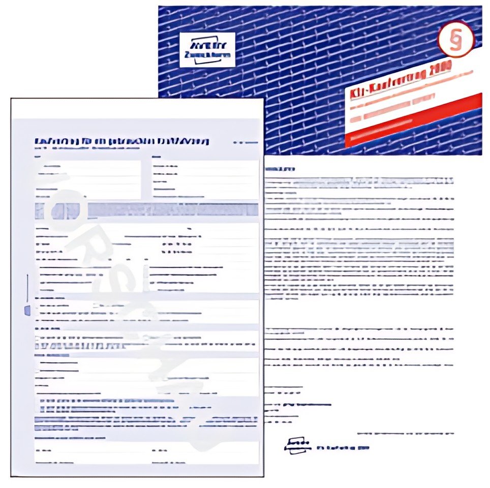 Formulaire d'objet AVERY « Contrat d'achat de véhicules automobiles », 4 volets, A4