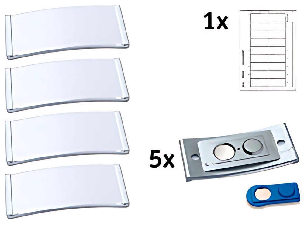 AVERY Zweckform Badge, 70 x 30 mm, set de 5, argent