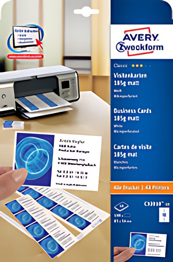 AVERY Zweckform Cartes de visite, 85 x 54 mm, blanc