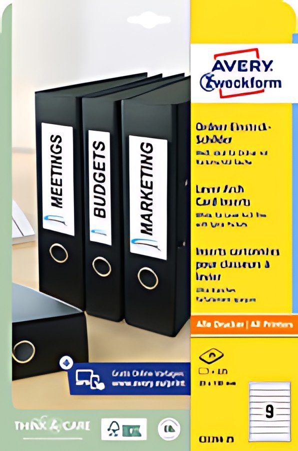 AVERY Zweckform Etiquette pour dos de classeurs, 50 x 146 mm