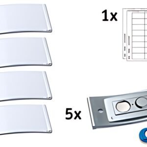 AVERY Zweckform Porte-nom, 80 x 34 mm, set de 5, argent
