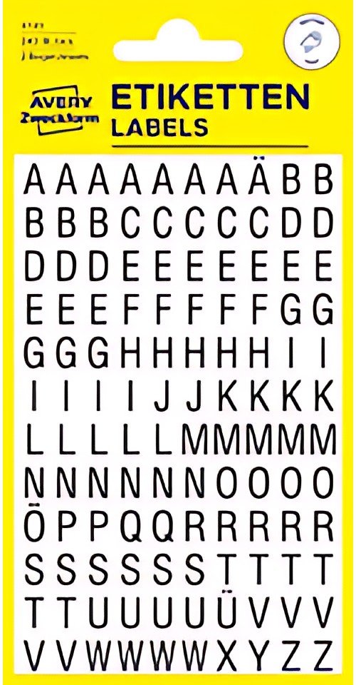 AVERY Zweckform HOME Stckers de lettres, lettres A-Z, noir
