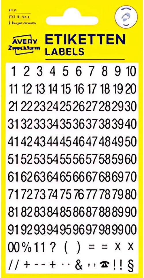 ZDesign HOME Stickers chiffres, chiffres 1 à 99 + 00, noir